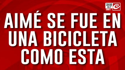 Desesperada búsqueda de bombera: Aimé se fue en una bicicleta como esta