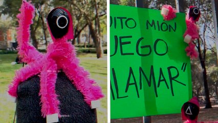 CDMX: Changuito mión de "El Juego del Calamar" es la sensación en Chapultepec