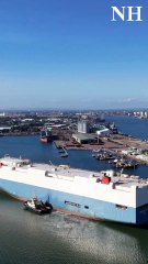 Massive car carriers enter Newcastle's port