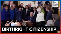 Biden signs social security bill, says it is awful that Trump wants to do away with US birthright citizenship