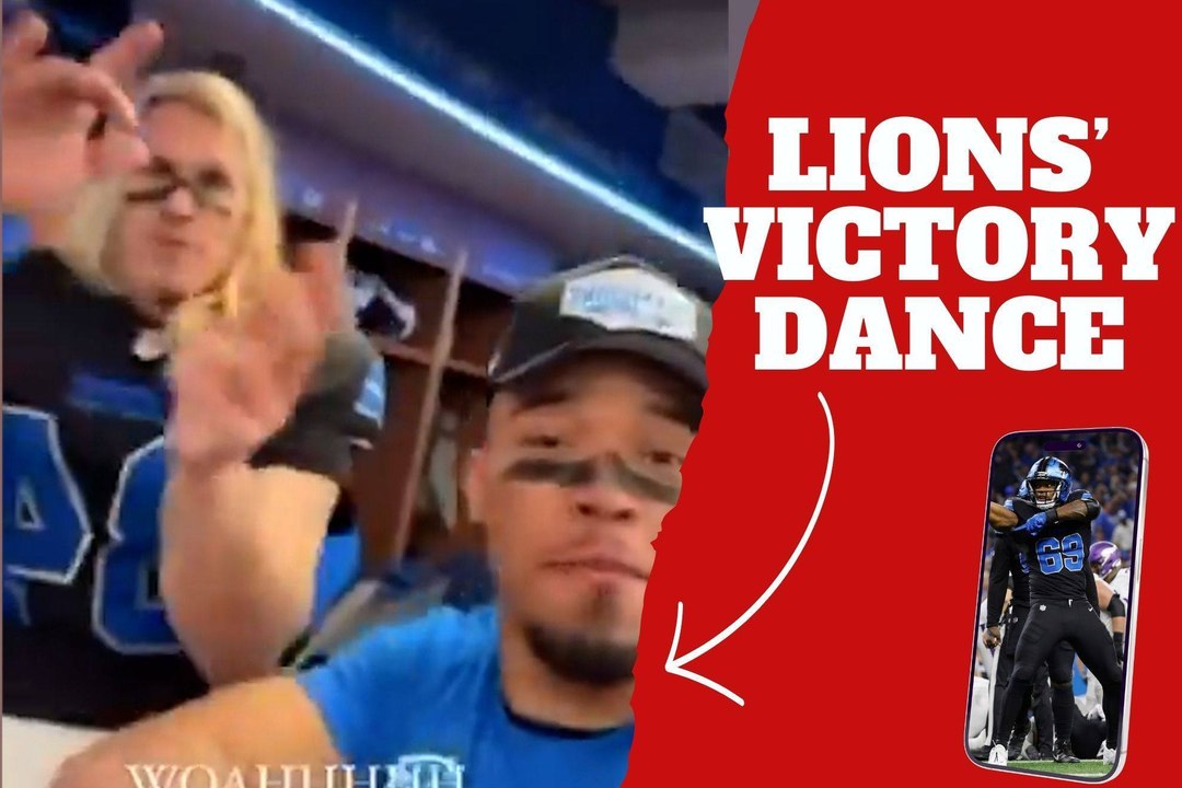 Detroit Lions’ players celebrate clinching NFC's No. 1 seed dancing and singing to LiAngelo Ball's latest hit