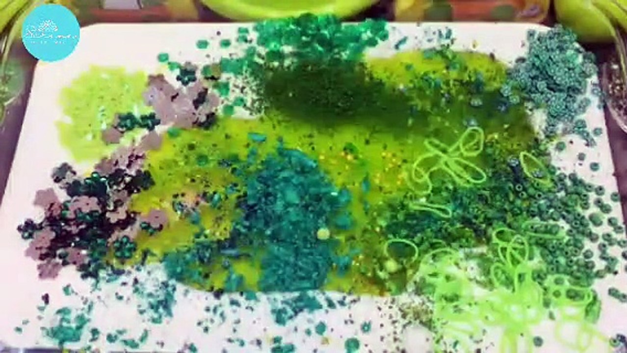 🐸✨ DIY Froggy Slime with Makeup & Glitter | ASMR