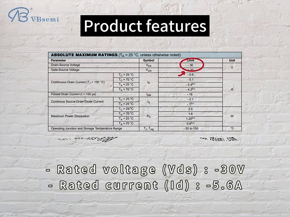 AM2307PE-T1-PF-VB is a SOT23 package P-Channel field effect MOS tube