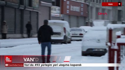 Van'da kar yağışı: Yerleşim yerleri ulaşıma kapandı