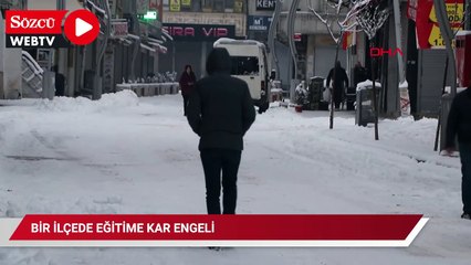 Bir ilçede eğitime kar engeli