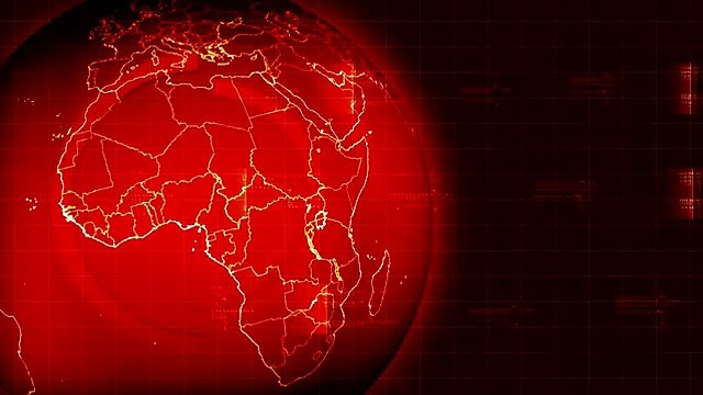 Rotating Earth (Red News BG with code)_ Abstract Motion Background Loop HD
