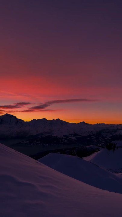 SUPERBE SUNSET en montagne