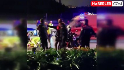 Üsküdar'da Polise Motosiklet Çarptı, Durumu Ağır