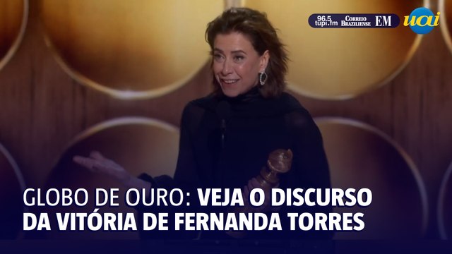 Veja o discurso de Fernanda Torres após vencer o Globo de Ouro