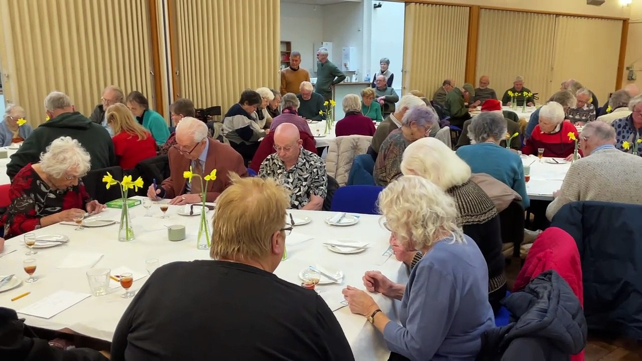 Playing bingo at Rotary Club of Crediton Boniface’s New Year Afternoon Tea Party for senior citizens (Will Goddard, Crediton Courier)