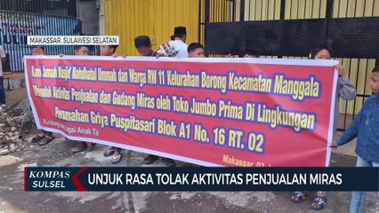 Tolak Adanya Penjualan Miras Di Daerahnya, Warga Gelar Aksi Di Depan Toko