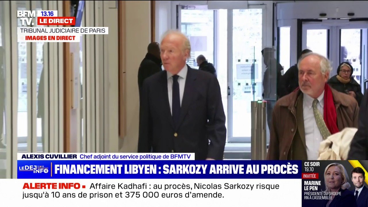 Affaire Kadhafi: Brice Hortefeux, ancien ministre sous Nicolas Sarkozy, est arrivé au tribunal de Paris