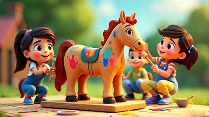 लकड़ी की काठी | Lakdi ki kathi | Popular Hindi Children Songs | Animated Songs  & Hindi Rhymes - Baby Cartoon Animation | Nursery Rhymes & Kids