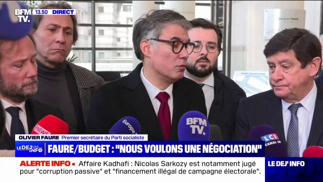 Consultations sur le budget: Nous voulons une négociation , déclare Olivier Faure
