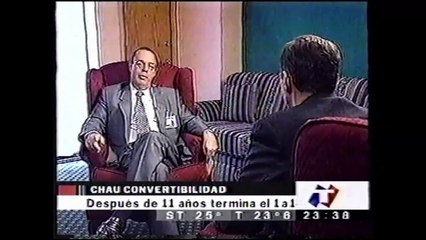 El fín de la convertibilidad: La TV reflejó el final del "1 a 1"