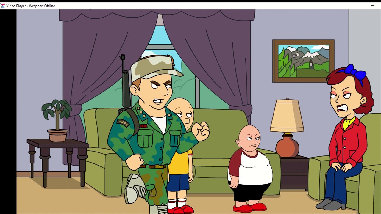 mark goes to caillou's house