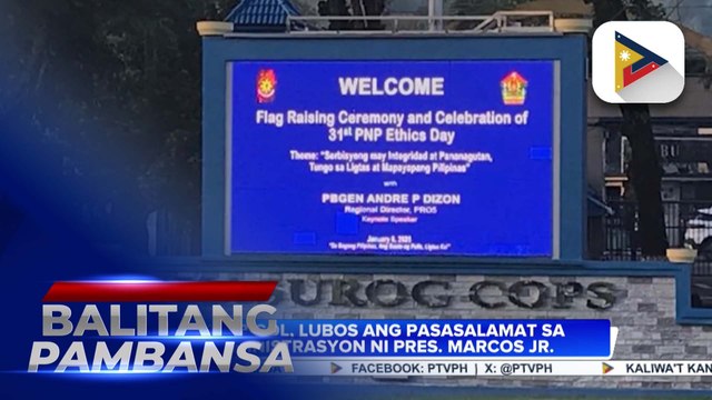 PNP-Bicol, lubos ang pasasalamat sa administrasyon ni PBBM