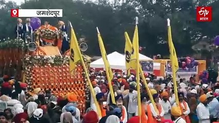 सिखों के दसवें गुरु की जयंती पर देर शाम तक नगर कीर्तन मे जुटे रहे लोग