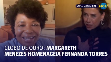 Margareth Menezes festeja prêmio de Fernanda Torres