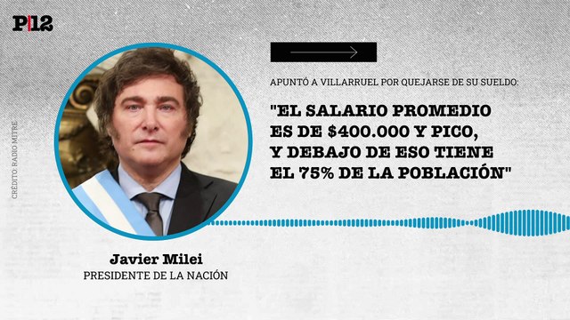 Milei reconoció que los salarios en argentina son bajos al apuntar a Villarruel por sus quejas sobre su sueldo