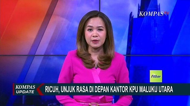 Ricuh, Unjuk Rasa di Depan Kantor KPU Maluku Utara
