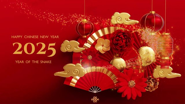 Chinese New Year Traditional Music | Year of the Snake 2025 | Lunar New Year Wishes | Happy 2025 |