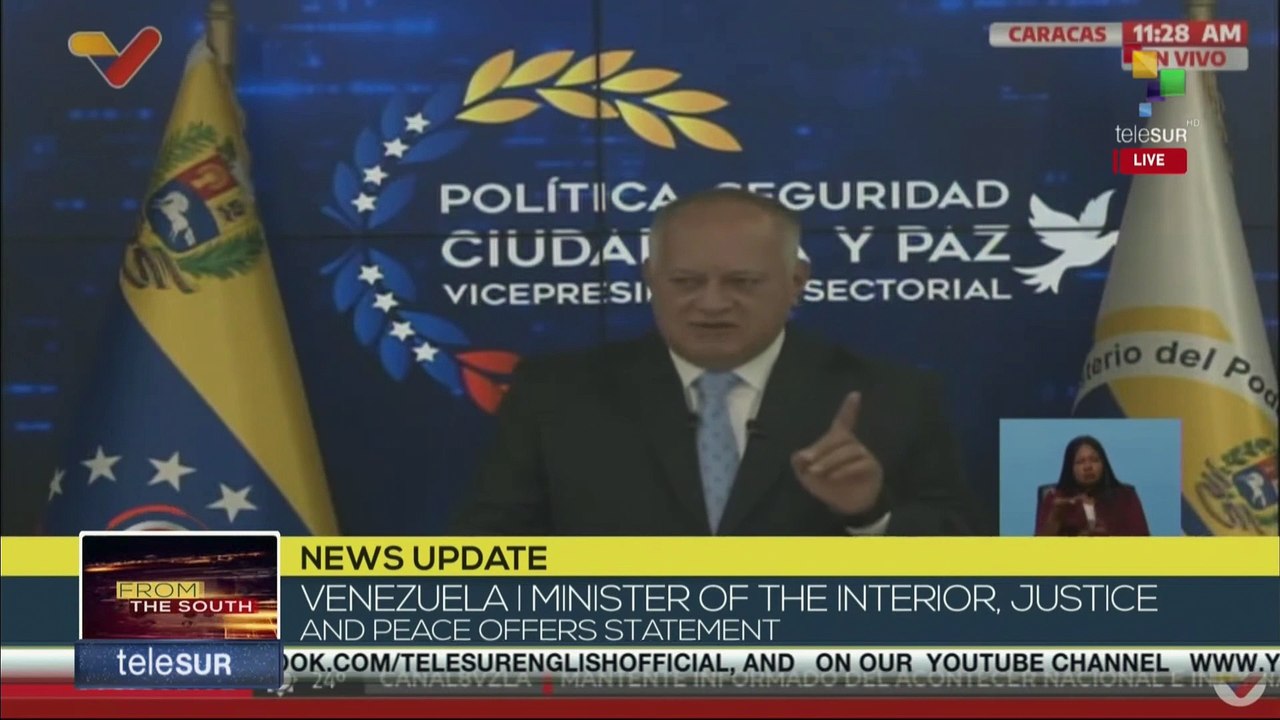 Diosdado Cabello: Whoever attempts acts of violence, of destabilization, must assume his responsibility.