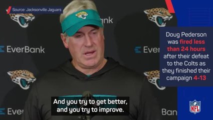 Players 'didn't quit on me' - Pederson's last words as Jags head coach