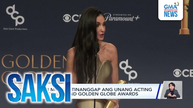 Demi Moore, tinanggap ang unang acting award sa 82nd Golden Globe Awards | Saksi