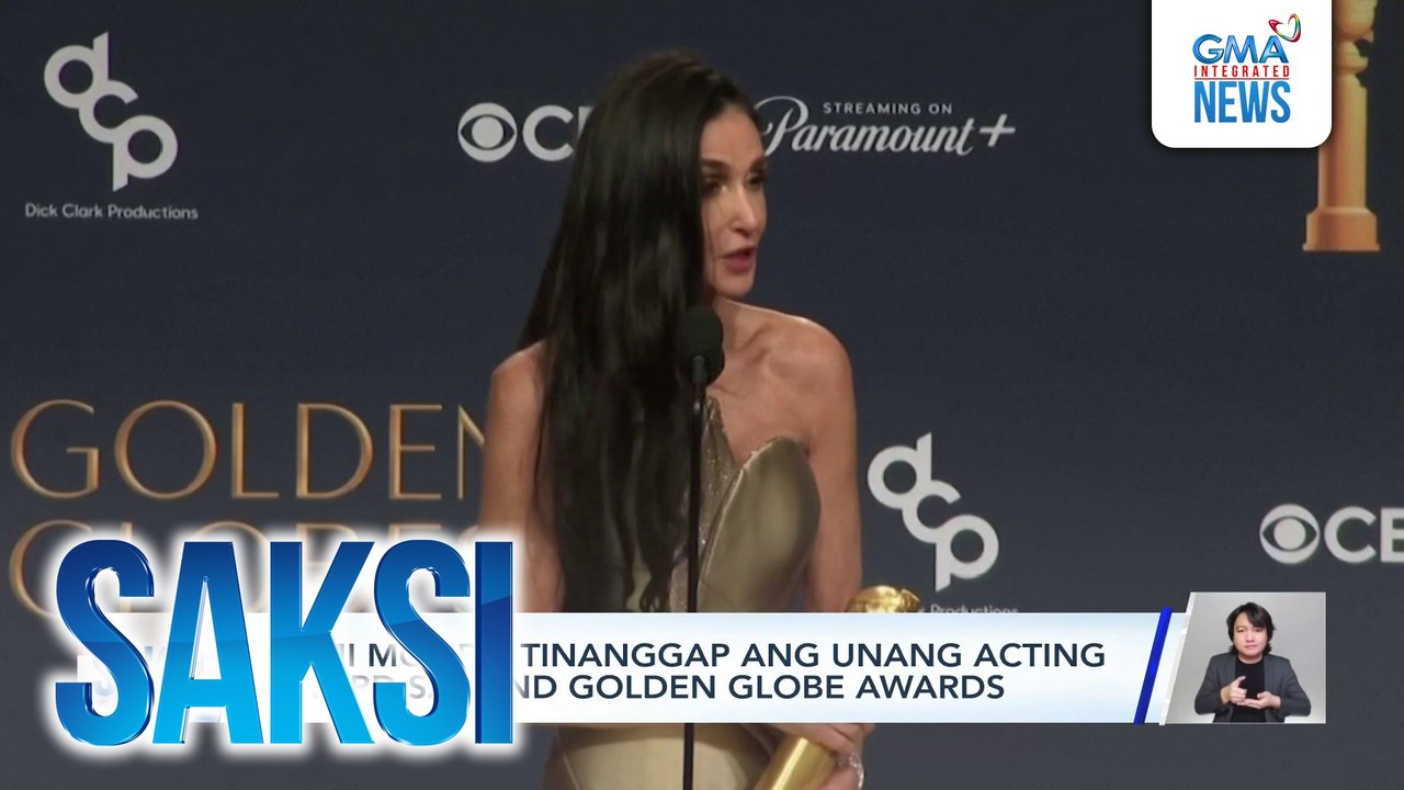 Demi Moore, tinanggap ang unang acting award sa 82nd Golden Globe Awards | Saksi
