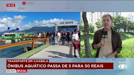 Tarifa de ônibus aquático sobe de R$ 5 para R$ 50 em Ilhabela (SP)