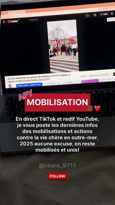Mobilisation contre la vie chère dans les outre-mers - Paris Janvier 2025 (extrait)
