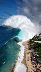 When the ocean decides it’s had enough of your sandcastles 🌊💥 🏖️