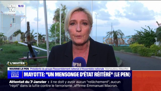 Immigration clandestine: Ça fait des années à Mayotte qu'il y a un mensonge d'État réitéré , estime Marine Le Pen