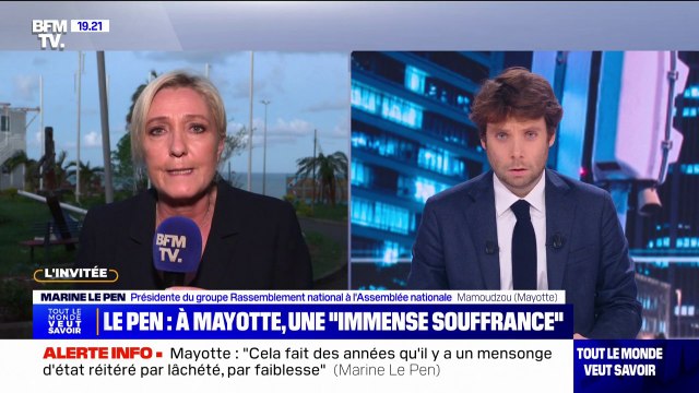 Mayotte: À la fin du mois, les bidonvilles seront tous reconstruits , déplore Marine Le Pen