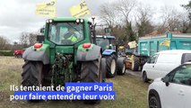Des agriculteurs de la Coordination rurale tentent vainement de manifester à Paris