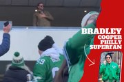 Eagles superfan Bradley Cooper shows up for final game of the season