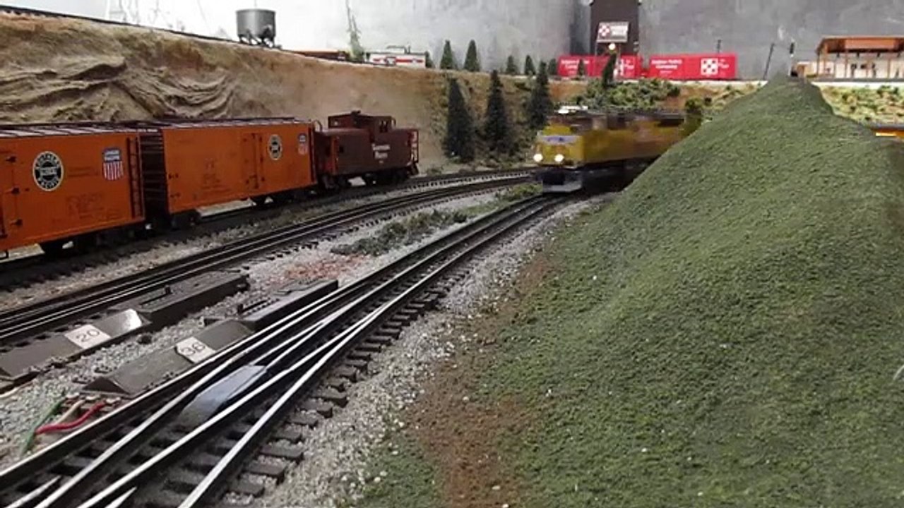 Timmy s MTH Union Pacific SD70ACe #8670 Leads a Passenger Train 02-18-2013