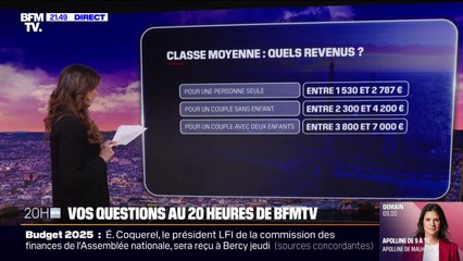"À quels revenus correspond la classe moyenne?": Vos questions au 20 heures de BFMTV