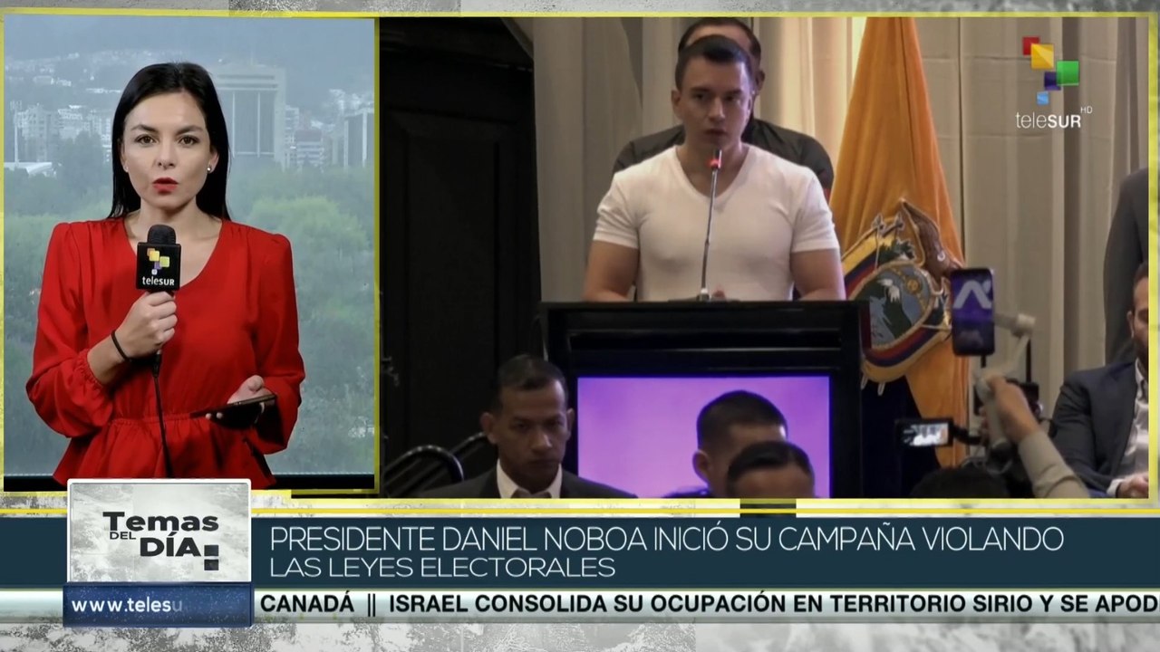 Pdte. Noboa inició su campaña violando leyes electorales en Ecuador