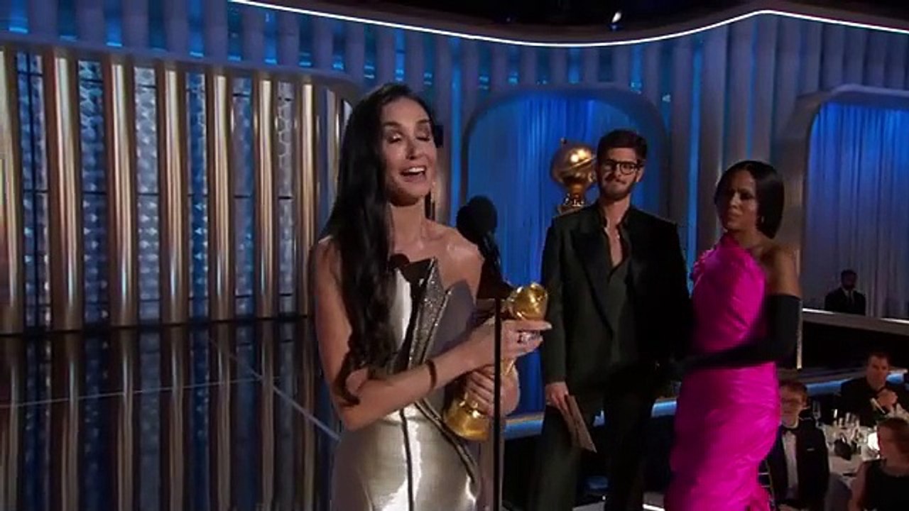 Demi Moore Wins Best Female Actor – Motion Picture – Musical/Comedy | 82nd Annual Golden Globes