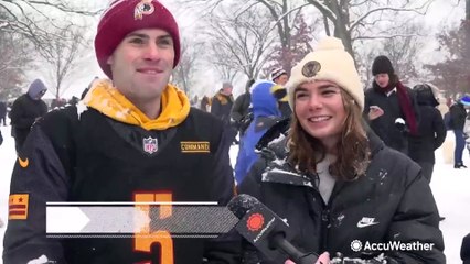 Hundreds of people gather for D.C. snowball fight