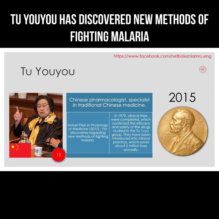 Tu Youyou has discovered new methods of fighting malaria