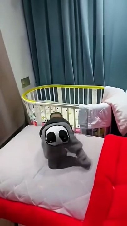 the baby showing off ninja skills 😿😿😹😹