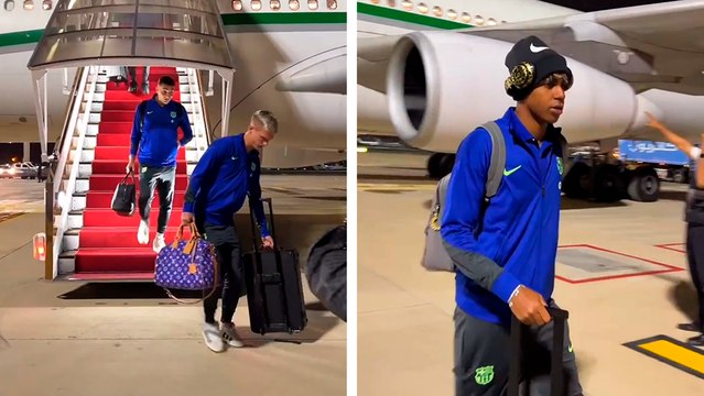 Barça ya está en Jeddah con Dani Olmo y Lamine Yamal para la Supercopa Española