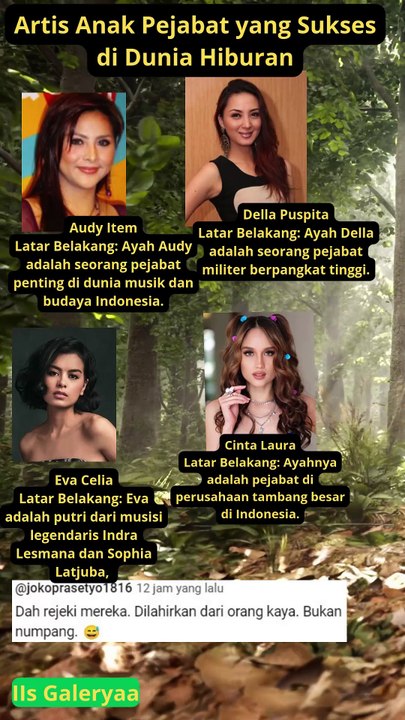 4 Artis Anak Pejabat yang Sukses di Dunia Hiburan, Siapa Saja part 6#entertain
