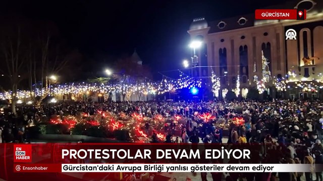 Gürcistan'daki Avrupa Birliği yanlısı gösteriler devam ediyor