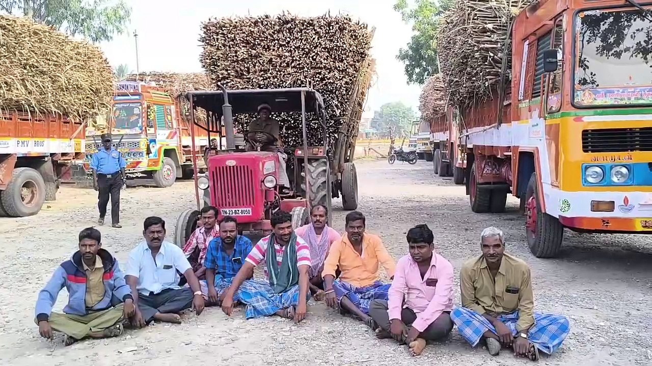 Lorry drivers protest
