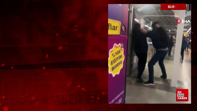 Bursa'da metro istasyonu boks ringine döndü