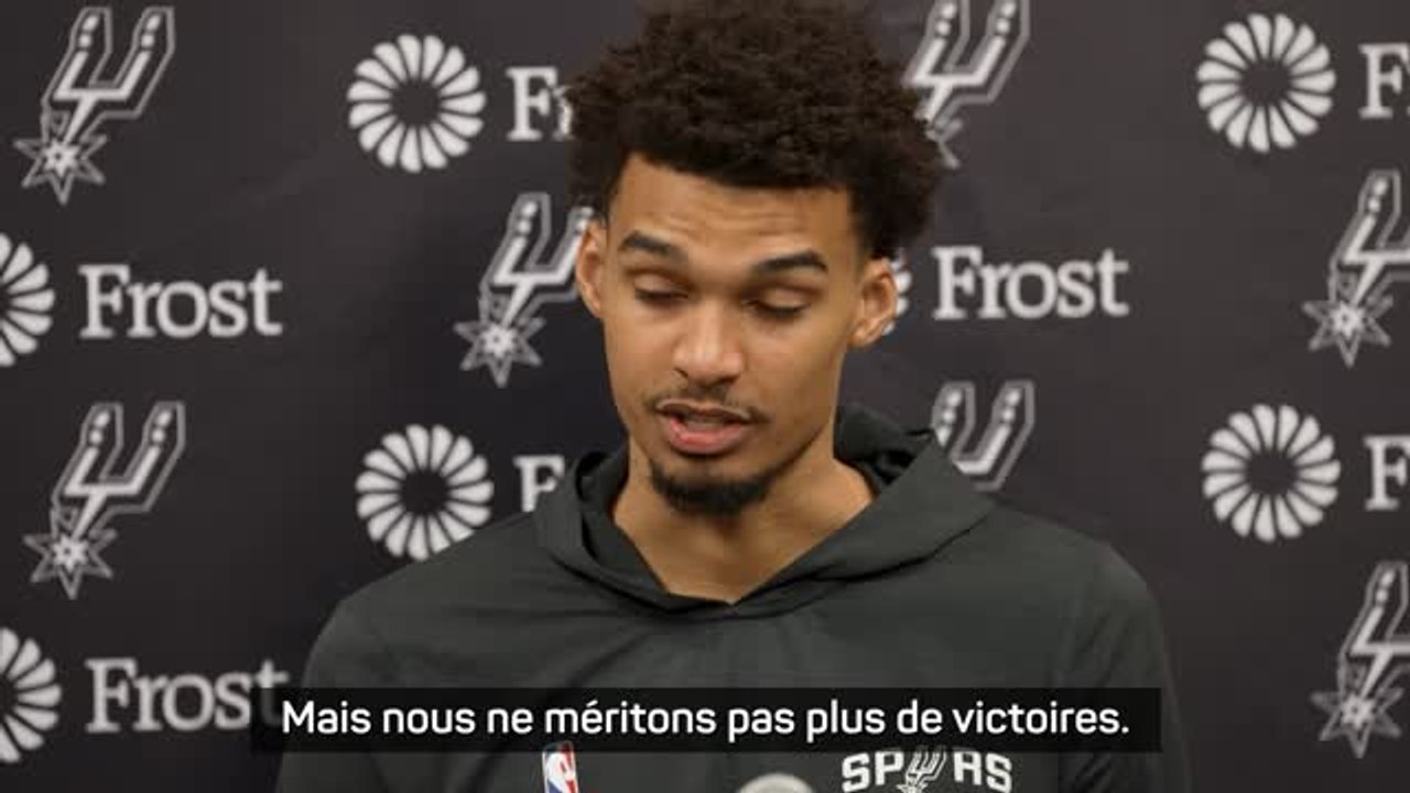 Spurs - Wembanyama : "Nous ne méritons pas plus de victoires"